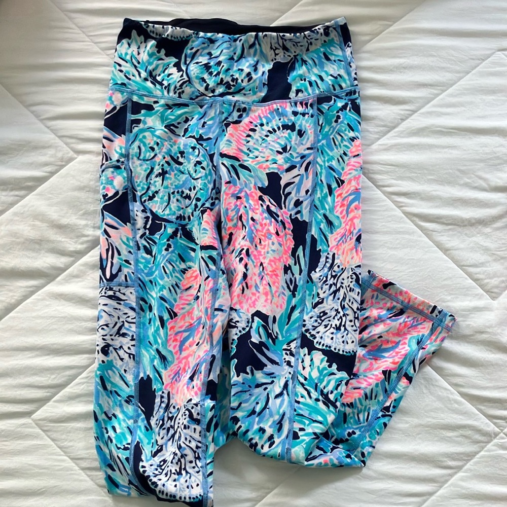 Lilly Pulitzer Luxletic Leggings in Blue and Pink